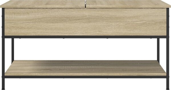 VidaXL Konferenční stolek 100x50x50 cm kompozitní dřevo a kov [845347] Barva: kouřový dub