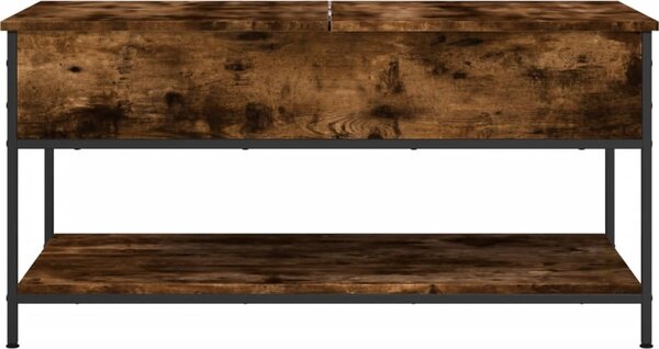 VidaXL Konferenční stolek 100x50x50 cm kompozitní dřevo a kov [845347] Barva: kouřový dub