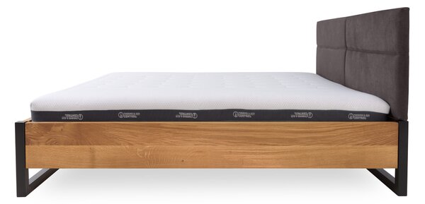 Manželská postel Verona 180x200 v kombinaci dub a kov (několik barevných variant)