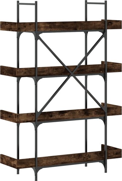 VidaXL Knihovna se 4 policemi 100 x 33 x 145,5 cm kompozit [837696] Barva: kouřový dub