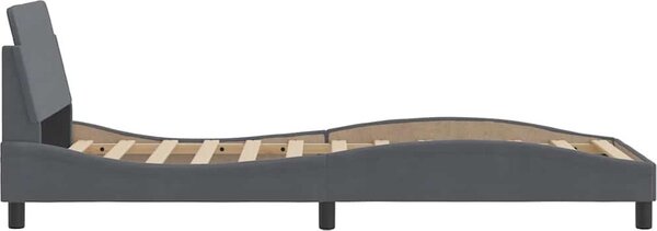 VidaXL Rám postele s čelem Dover 90 x 200 cm samet [373117] Barva: Modrá
