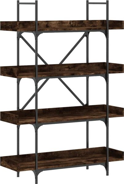 VidaXL Knihovna se 4 policemi 100 x 33 x 145,5 cm kompozit [837696] Barva: kouřový dub