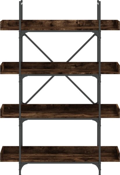 VidaXL Knihovna se 4 policemi 100 x 33 x 145,5 cm kompozit [837696] Barva: kouřový dub