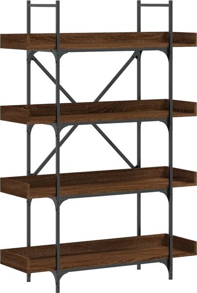 VidaXL Knihovna se 4 policemi 100 x 33 x 145,5 cm kompozit [837696] Barva: kouřový dub