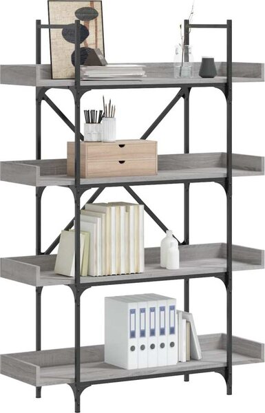VidaXL Knihovna se 4 policemi 100 x 33 x 145,5 cm kompozit [837696] Barva: kouřový dub