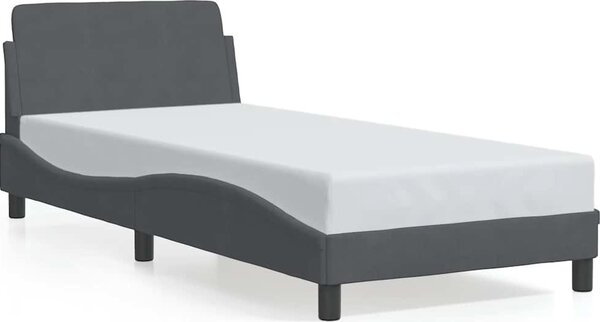 VidaXL Rám postele s čelem Dover 90 x 200 cm samet [373117] Barva: Modrá