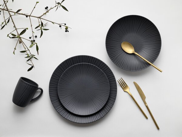 KOMBINOVANÁ SOUPRAVA, 24dílné, kamenina Creatable - Online Only nádobí, Online Only
