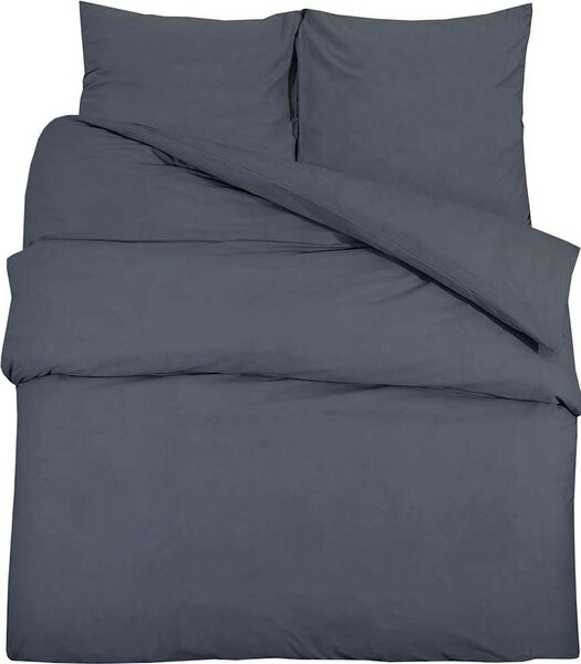 VidaXL Sada ložního prádla 260 x 240 cm bavlna [136052] Barva: modrá a šedá