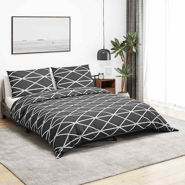VidaXL Sada ložního prádla 260 x 240 cm bavlna [136052] Barva: modrá a šedá
