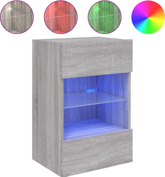 VidaXL Nástěnná TV skříňka s LED osvětlením 40x30x60,5 cm [837082] Barva: Bílá