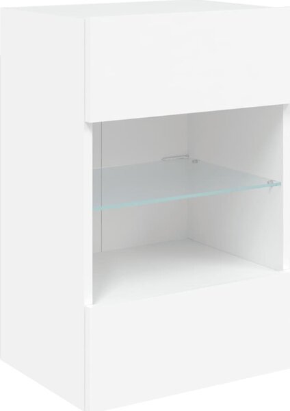 VidaXL Nástěnná TV skříňka s LED osvětlením 40x30x60,5 cm [837082] Barva: Bílá