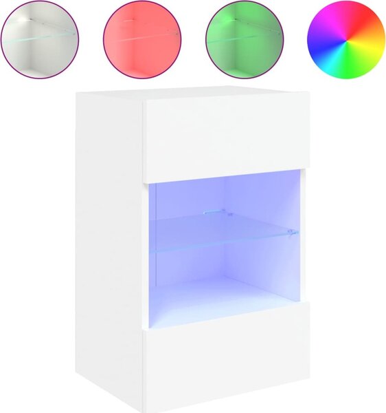 VidaXL Nástěnná TV skříňka s LED osvětlením 40x30x60,5 cm [837082] Barva: Bílá