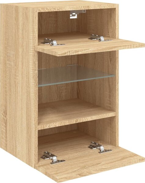 VidaXL Nástěnná TV skříňka s LED osvětlením 40x30x60,5 cm [837082] Barva: Bílá