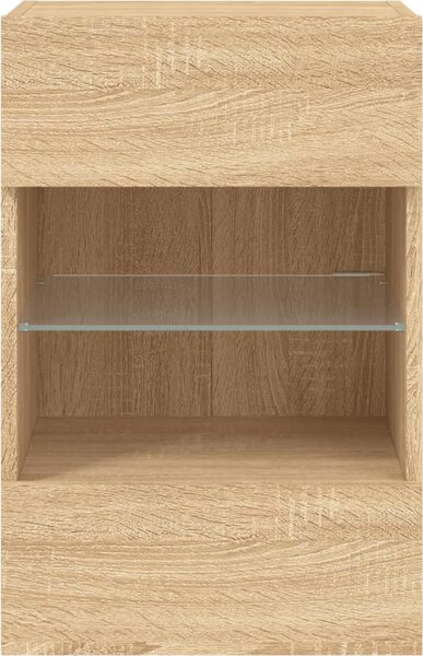 VidaXL Nástěnná TV skříňka s LED osvětlením 40x30x60,5 cm [837082] Barva: Bílá