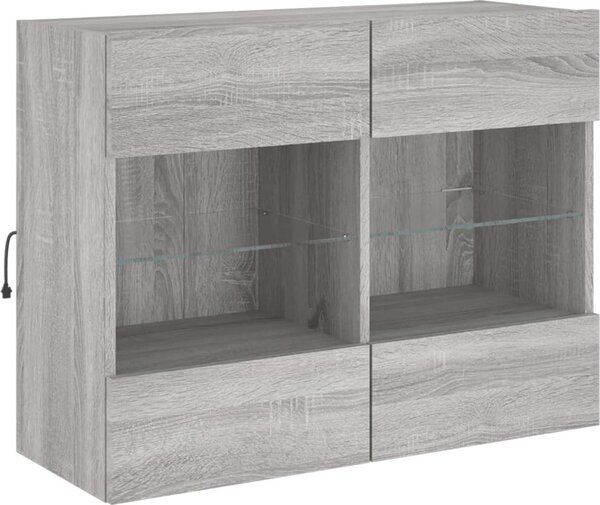 VidaXL Nástěnná TV skříňka s LED osvětlením 78,5 x 30 x 60,5 cm [837105] Barva: Bílá