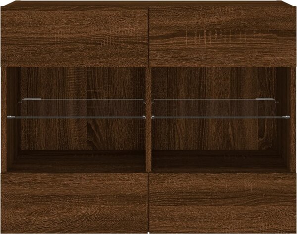VidaXL Nástěnná TV skříňka s LED osvětlením 78,5 x 30 x 60,5 cm [837105] Barva: Bílá