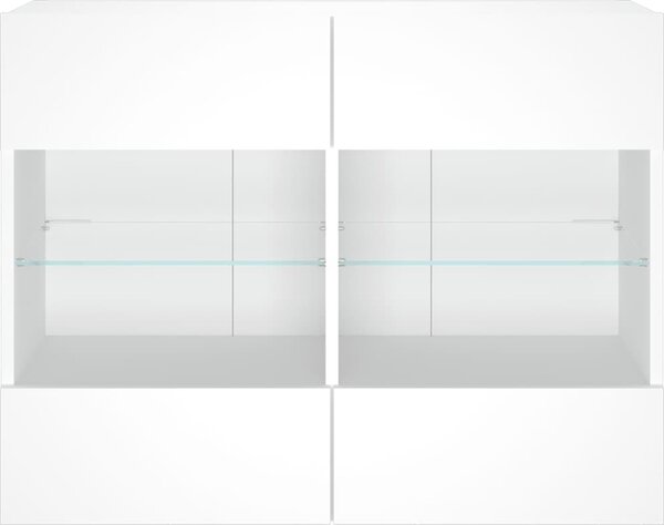 VidaXL Nástěnná TV skříňka s LED osvětlením 78,5 x 30 x 60,5 cm [837105] Barva: Bílá