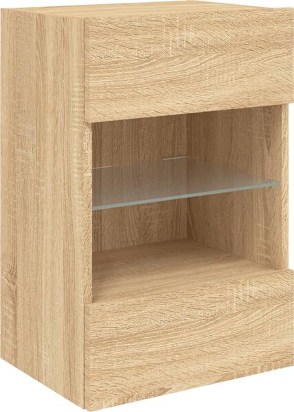 VidaXL Nástěnná TV skříňka s LED osvětlením 40x30x60,5 cm [837082] Barva: Bílá
