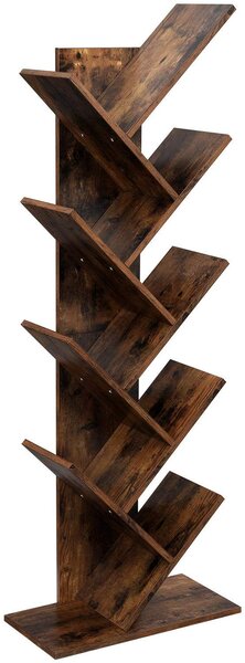 SONGMICS Zajímavá knihovna, hnědá, 50x142 cm