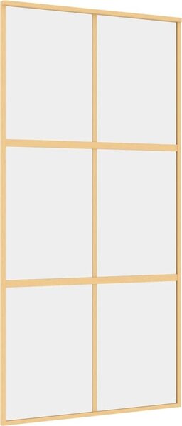 VidaXL Posuvné dveře 102,5 x 205 cm čiré ESG sklo a hliník [155215] Barva: Černá