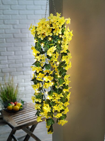 Weltbild Solární závěsná dekorace Magické květy, žlutá