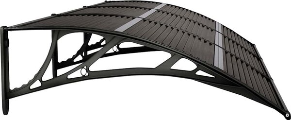 VidaXL Vchodová stříška 300 x 75 cm polykarbonát [153584] Barva: šedá a průhledná