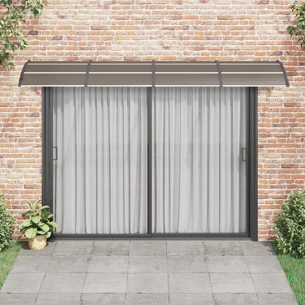 VidaXL Vchodová stříška černá 350 x 100 cm polykarbonát [153595] Barva: Šedá a bílá