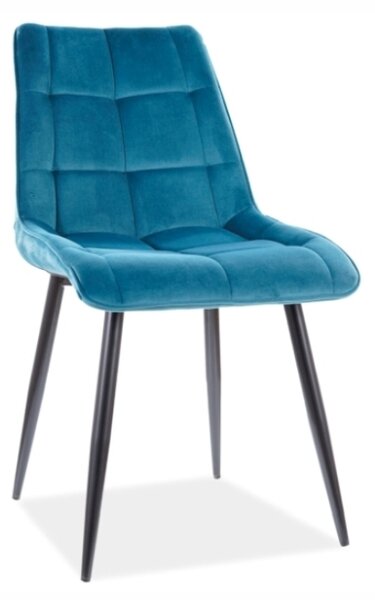 SIGNAL Jídelní židle - CHIC Velvet, různé barvy na výběr Čalounění: tyrkysová (Bluvel 85)