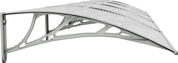 VidaXL Vchodová stříška 400 x 75 cm polykarbonát [153597] Barva: Černá