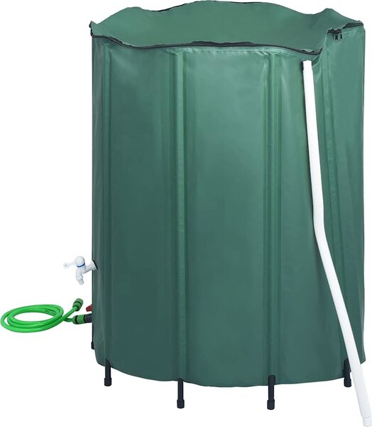 VidaXL Nádrž na vodu s kohoutkem skládací 1 000 l PVC [48607] Barva: Zelená