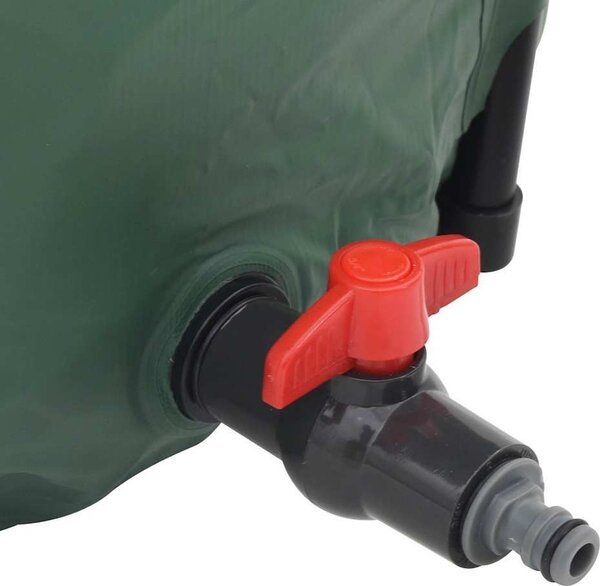 VidaXL Nádrž na vodu s kohoutkem skládací 1 000 l PVC [48607] Barva: Zelená