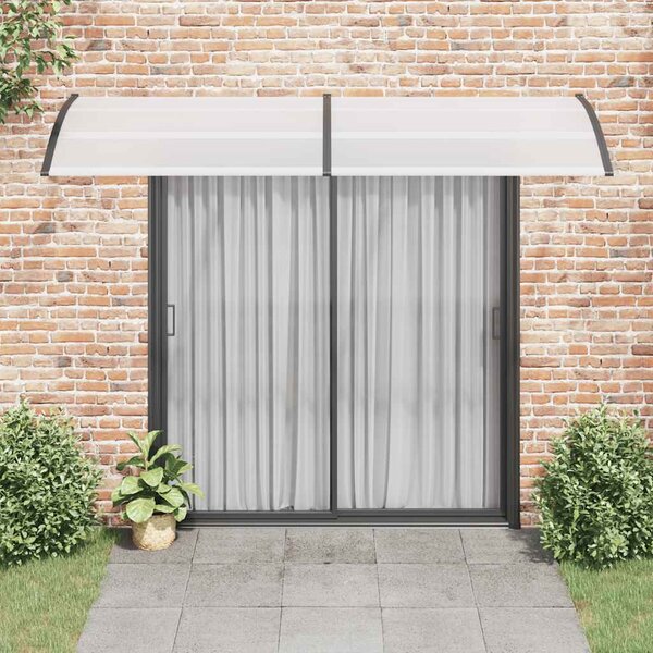 VidaXL Vchodová stříška černá 300 x 100 cm polykarbonát [141761] Barva: transparentní a černá