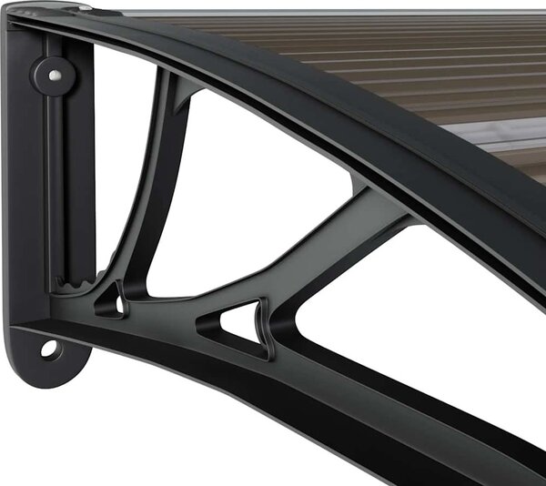 VidaXL Vchodová stříška černá 300 x 100 cm polykarbonát [141761] Barva: transparentní a černá