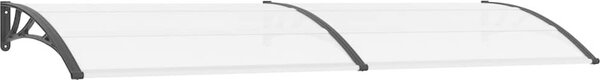 VidaXL Vchodová stříška černá 300 x 100 cm polykarbonát [141761] Barva: transparentní a černá