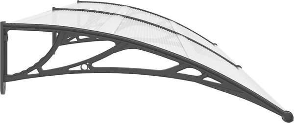 VidaXL Vchodová stříška černá 300 x 100 cm polykarbonát [141761] Barva: transparentní a černá