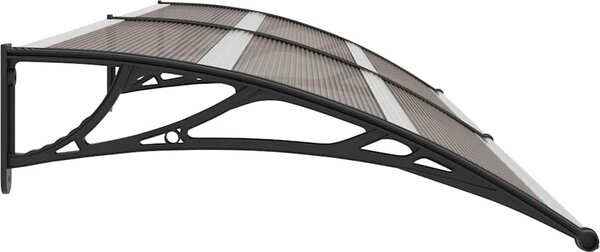 VidaXL Vchodová stříška černá 300 x 100 cm polykarbonát [141761] Barva: transparentní a černá