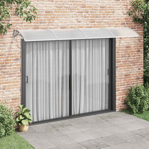 VidaXL Vchodová stříška 350 x 75 cm polykarbonát [153592] Barva: Černá