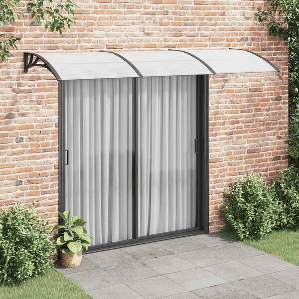 VidaXL Vchodová stříška černá 300 x 100 cm polykarbonát [141761] Barva: transparentní a černá