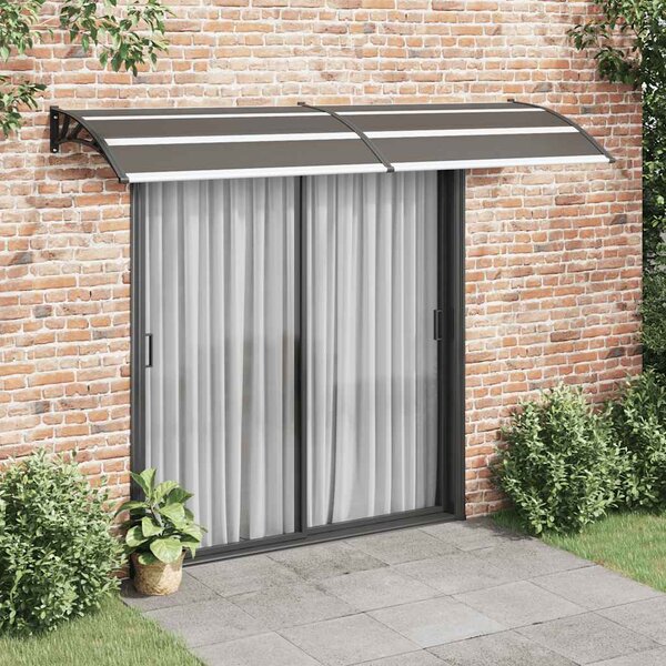 VidaXL Vchodová stříška černá 300 x 100 cm polykarbonát [141761] Barva: transparentní a černá