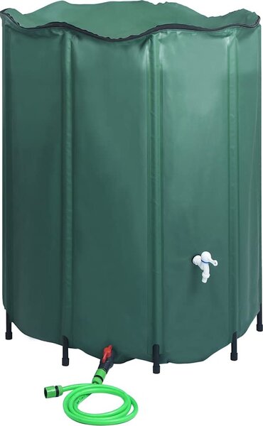 VidaXL Nádrž na vodu s kohoutkem skládací 1 000 l PVC [48607] Barva: Zelená