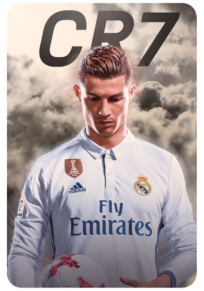 Textilní samolepka na zeď "Cristiano Ronaldo"