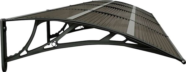 VidaXL Vchodová stříška 350 x 75 cm polykarbonát [153592] Barva: Černá