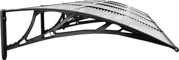 VidaXL Vchodová stříška 350 x 75 cm polykarbonát [153592] Barva: Černá