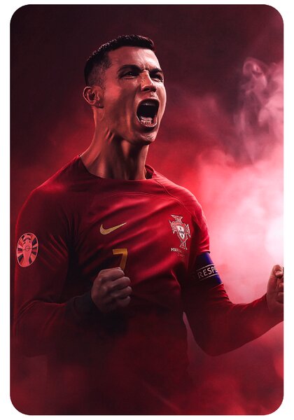 Textilní samolepka na zeď "Cristiano Ronaldo 3"