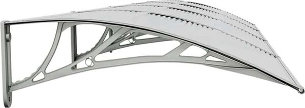 VidaXL Vchodová stříška 350 x 75 cm polykarbonát [153592] Barva: Černá