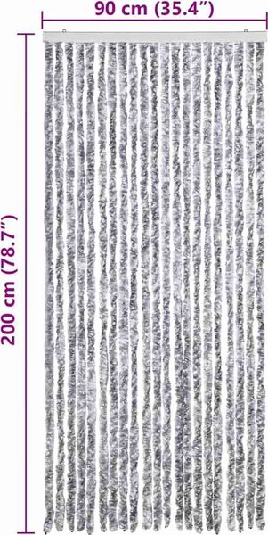 VidaXL Závěs proti hmyzu 90 x 200 cm žinylka [315127] Barva: béžová a hnědá