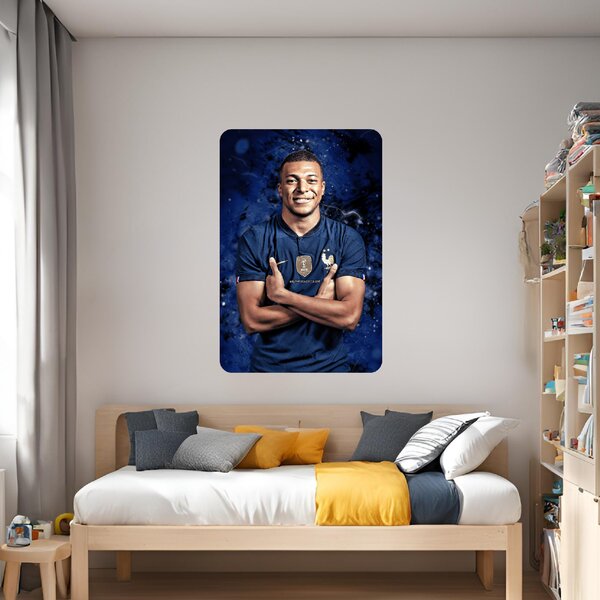 Textilní samolepka na zeď "Kylian Mbappé"