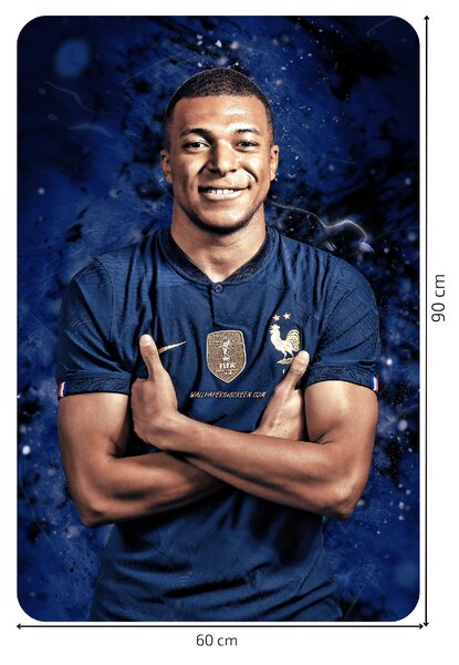 Textilní samolepka na zeď "Kylian Mbappé"