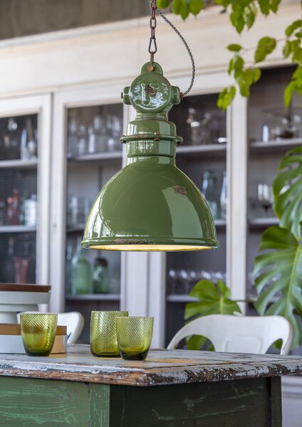 Ferroluce Závěsné retro svítidlo INDUSTRIAL, Ø 30 cm, 1xE27