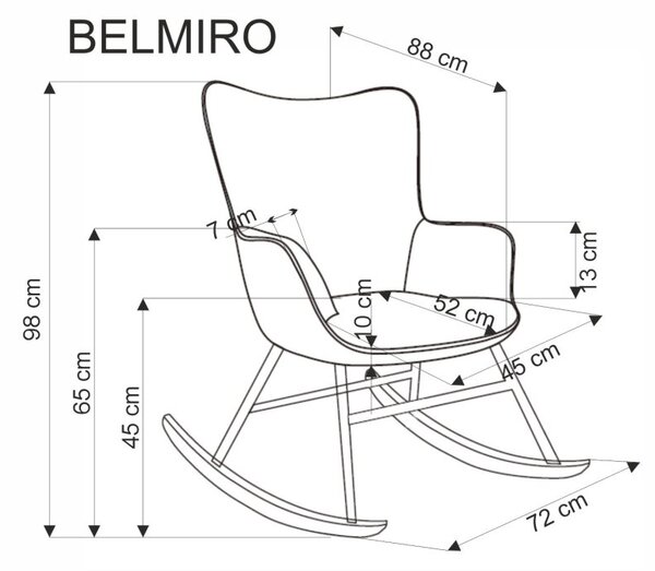 Halmar Houpací křeslo BELMIRO krémové